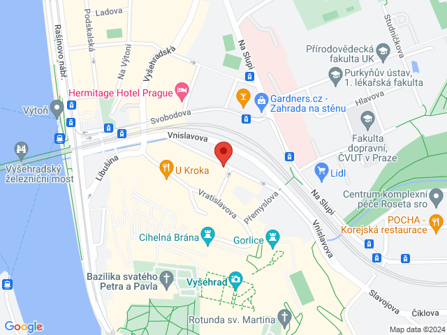 Google map: Neklanova 18, Praha 2